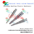 38 Crmoal Nitriding Conical Twin Screw And Barrels Twin Conical Screws And Cylinder For Pp Pvc Abs Extruder Screw Barrel 